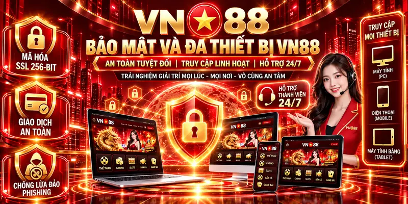 Trải nghiệm bảo mật và sử dụng đa thiết bị tại VN88