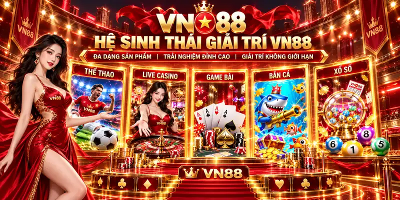 Các sảnh thể thao casino game bài bắn cá và xổ số VN88